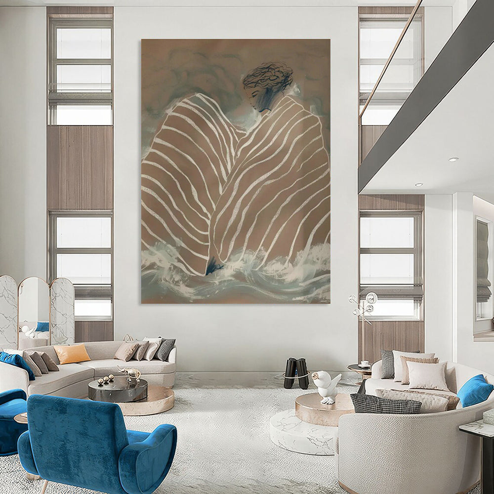 Custom - Designed Hand - Painted Abstract Art for Hallway Coat Racks & Entryway Key Drop Zones DLZ0684