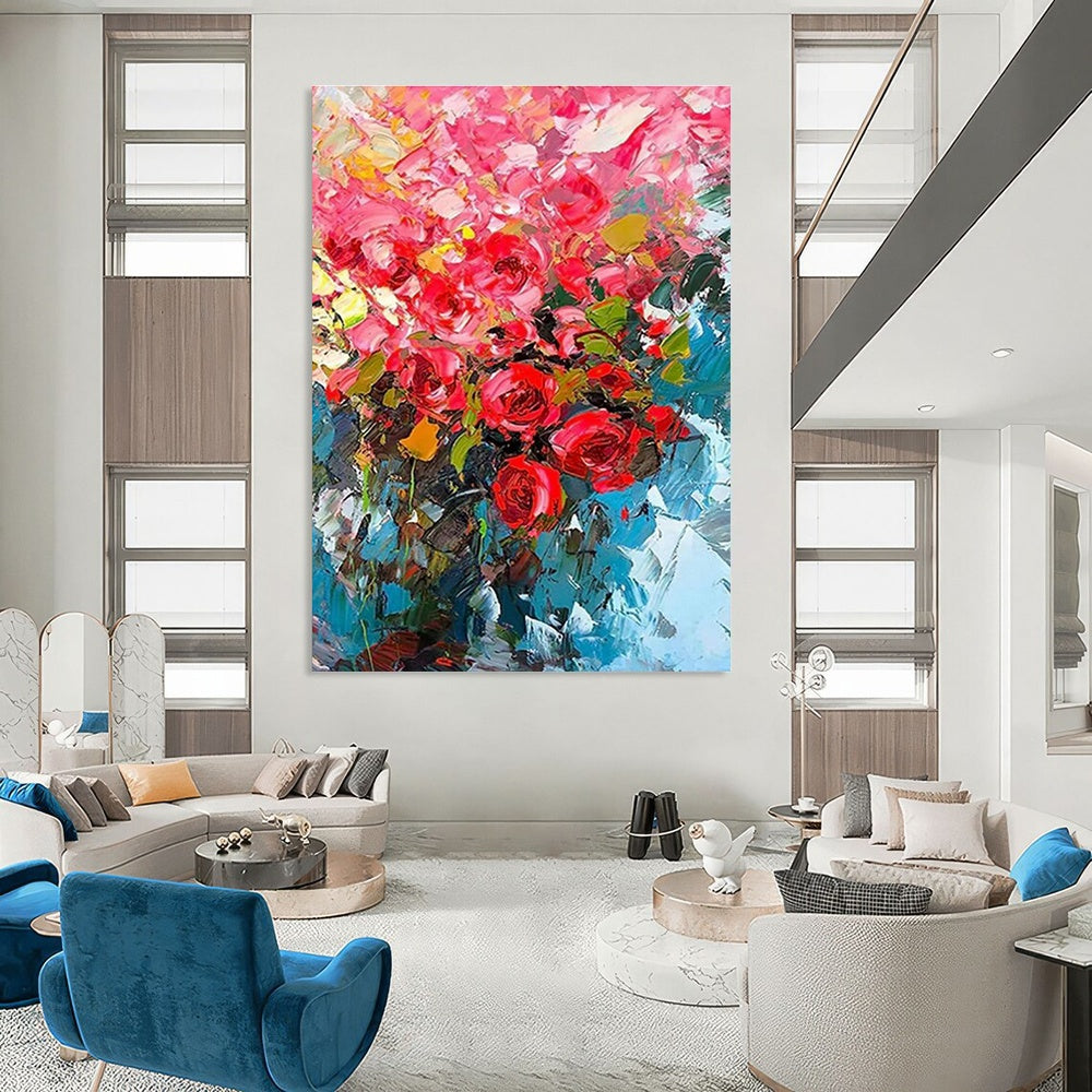 Mammoth Custom - Patterned Hand Painted Abstract Wall Art for Hallway & Cottage DLZ2132