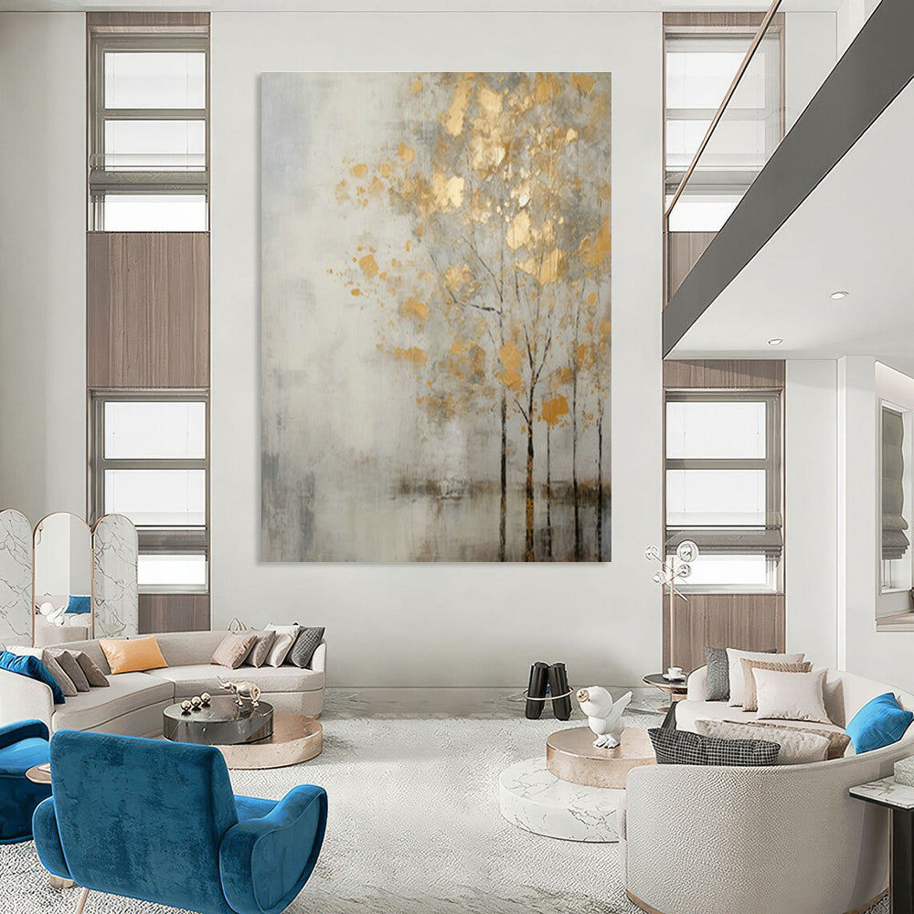 Expansive Bespoke Abstract Wall Art for Entryway & Dining Room DLZ1062