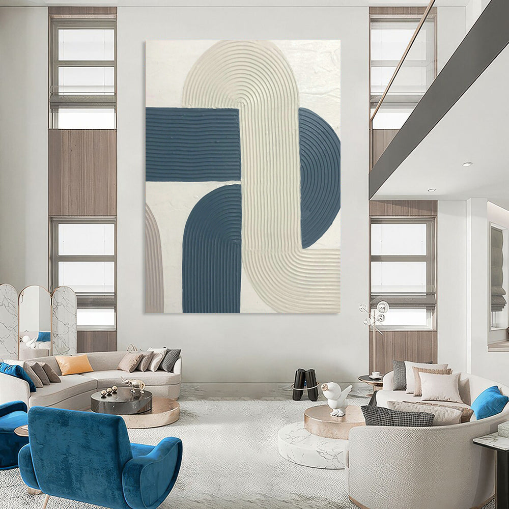Oversized Custom Abstract Canvas for Cottage Dining Room & Hallway DLZ1170