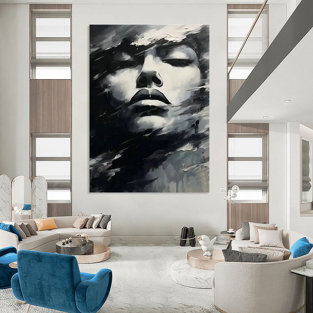 Handmade Abstract Art for Cottage Office and Entryway DLZ1543