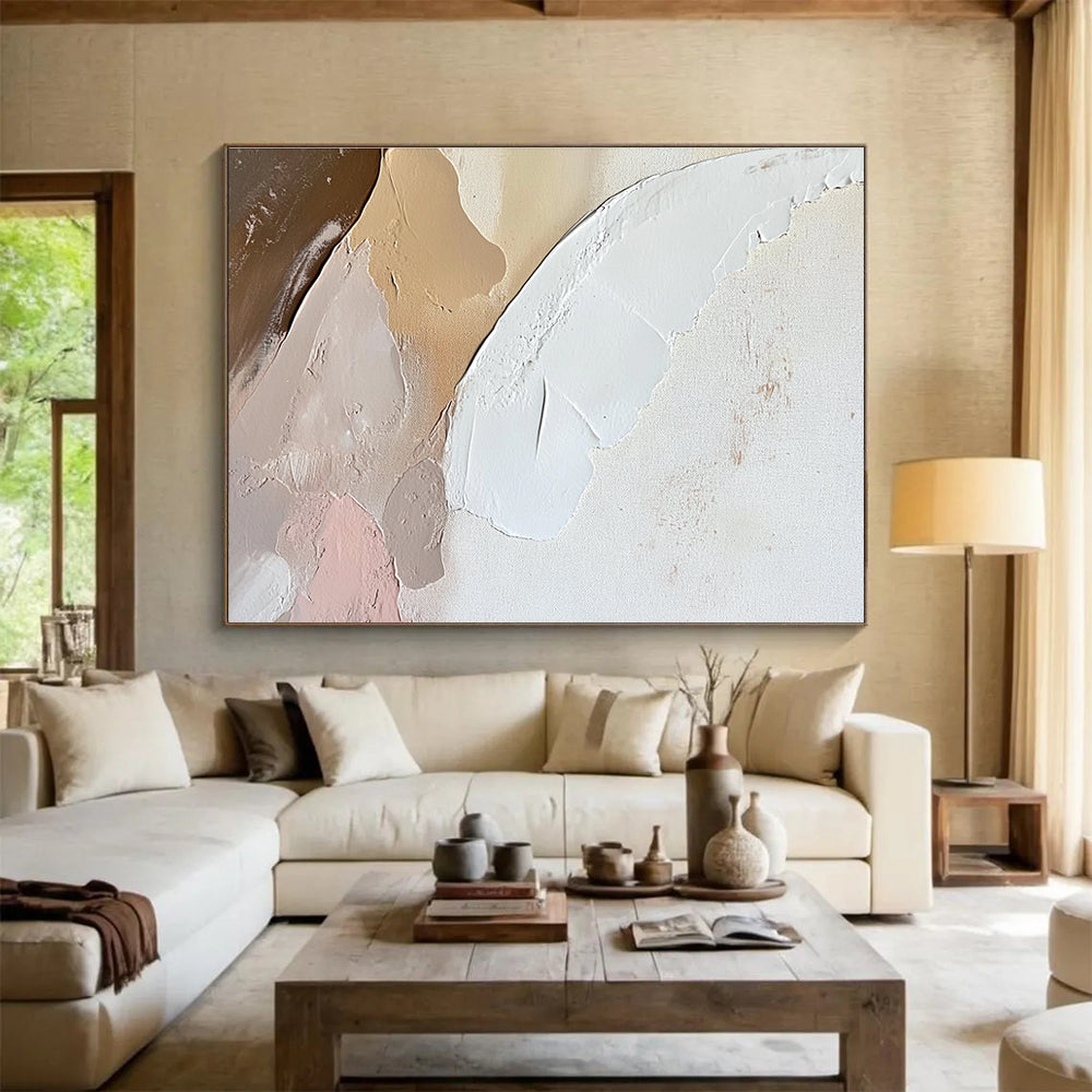 Pastel Textured Abstract Painting with Soft Color Layers DYP328