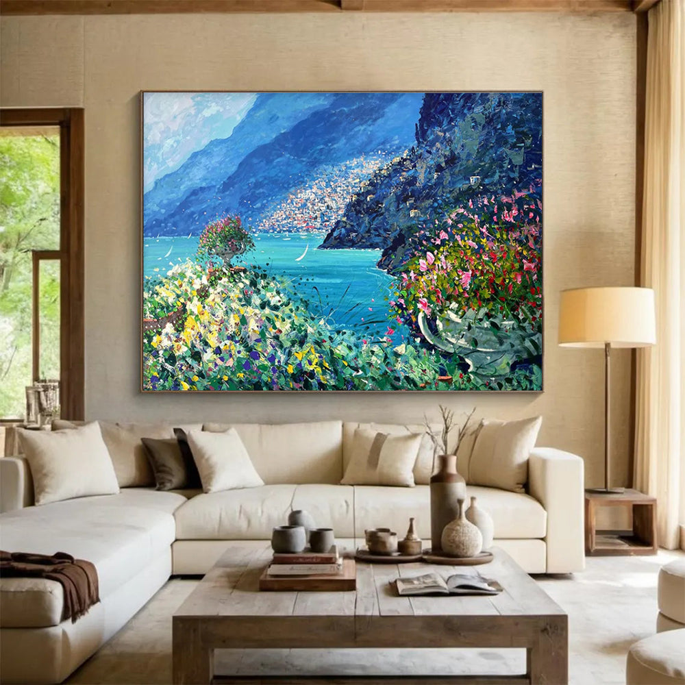 Coastal Garden View Abstract Painting THY447