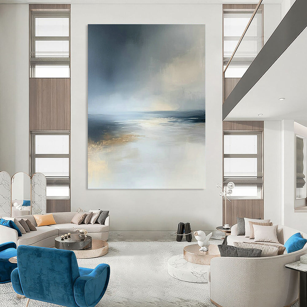 Oversized Custom Hand-Painted Abstract Art for Cottage Kitchen Pantry Wall and Bedroom Vanity Area DLZ1836