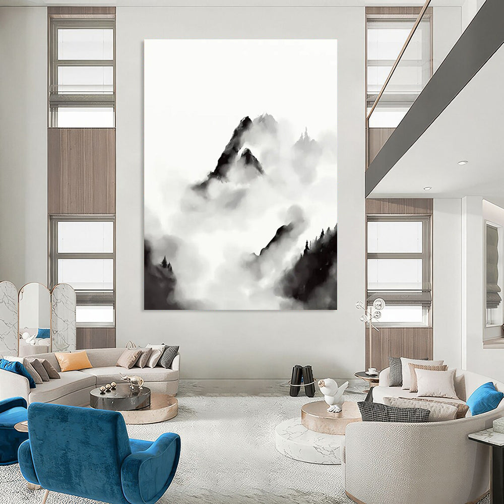 Ink - wash Mountain Landscape Abstract Painting ADGE207