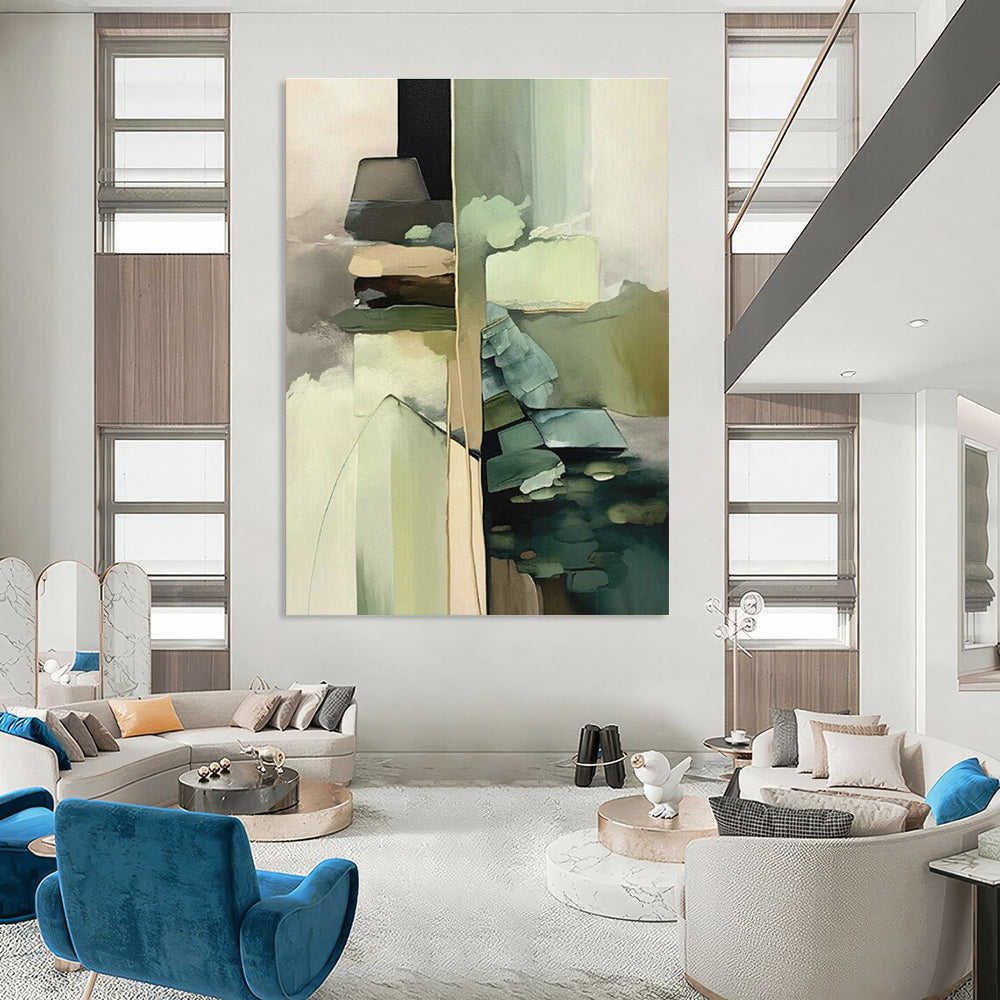Handmade Abstract Art for Living Room and Cottage Hallway DLZ1623