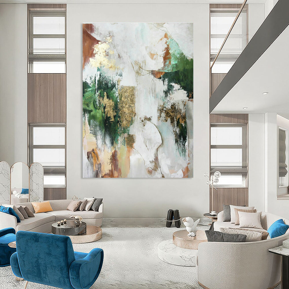 Oversized Personalized Hand-Painted Abstract Artwork for Hallway & Living Room DLZ1018