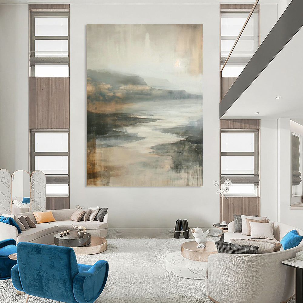 Giant Customizable Hand-Painted Abstract Wall Art for Bedroom & Hallway DLZ1008