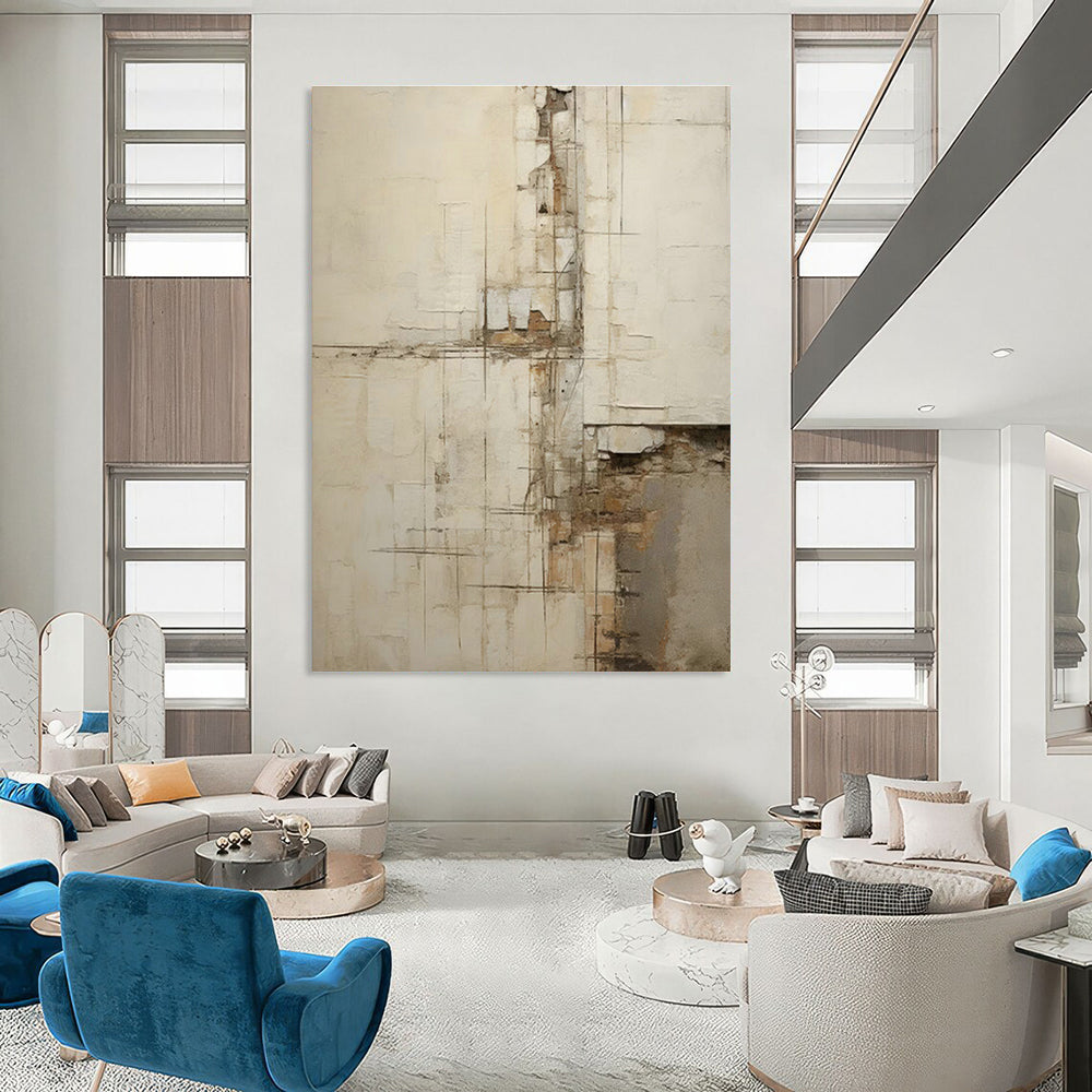 Handcrafted Oversized Abstract Art for Cottage Dining Room & Hallway DLZ1326