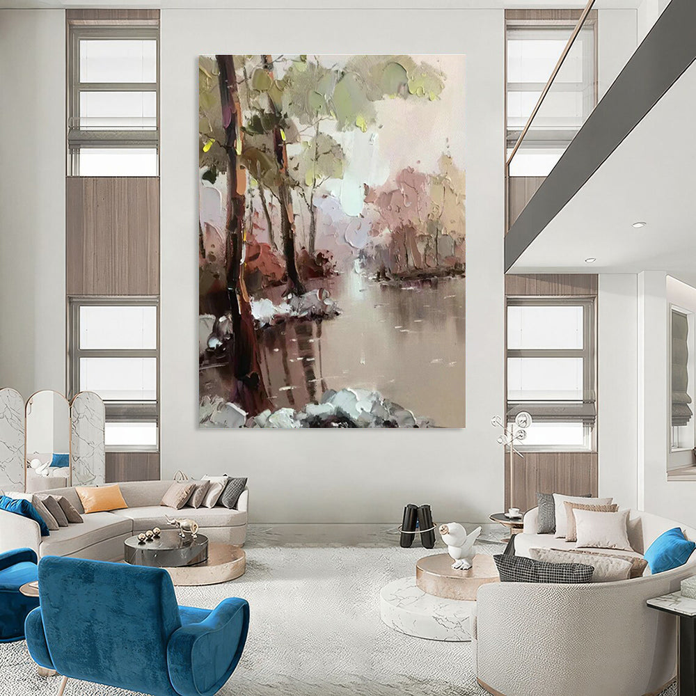 Oversized Handmade Abstract Canvas for Office & Hallway DLZ1303