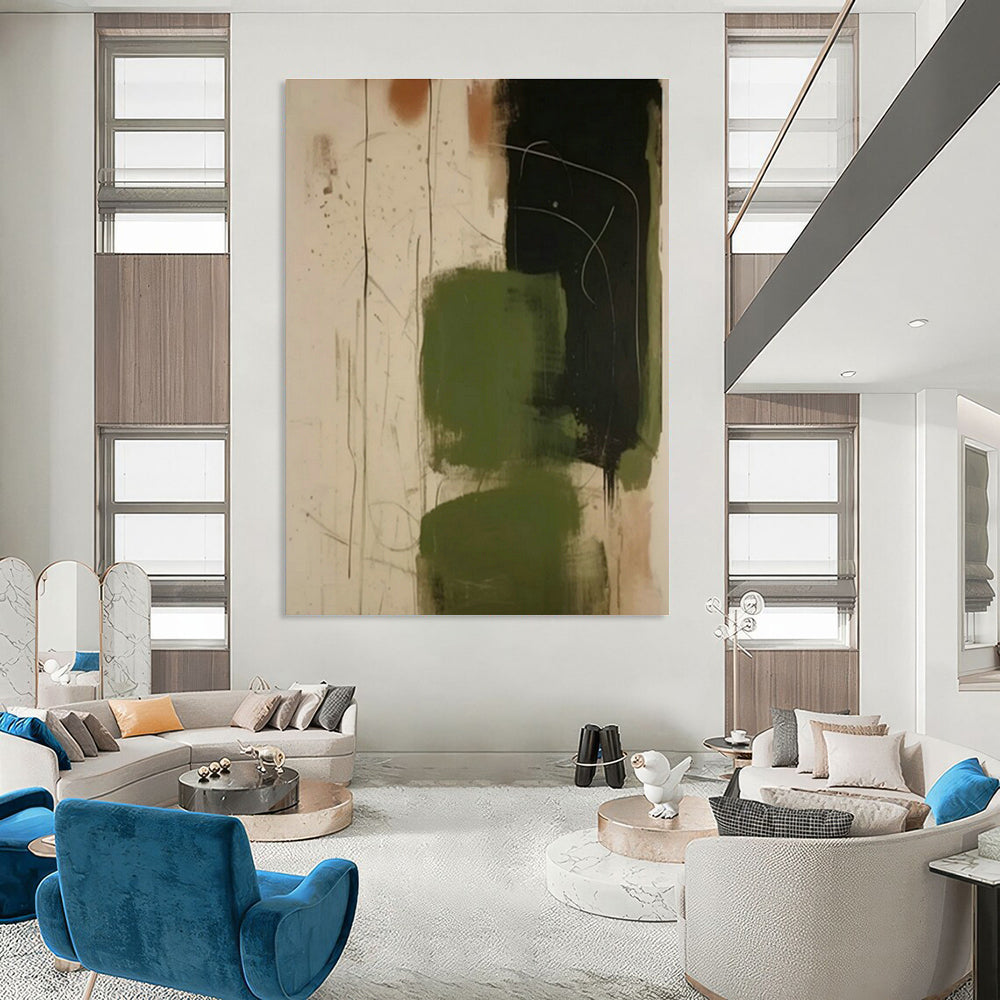 Hand - Painted Abstract Art for Dining Room Banquet Chair Upholstery & Entryway Console Table Tops DLZ0846