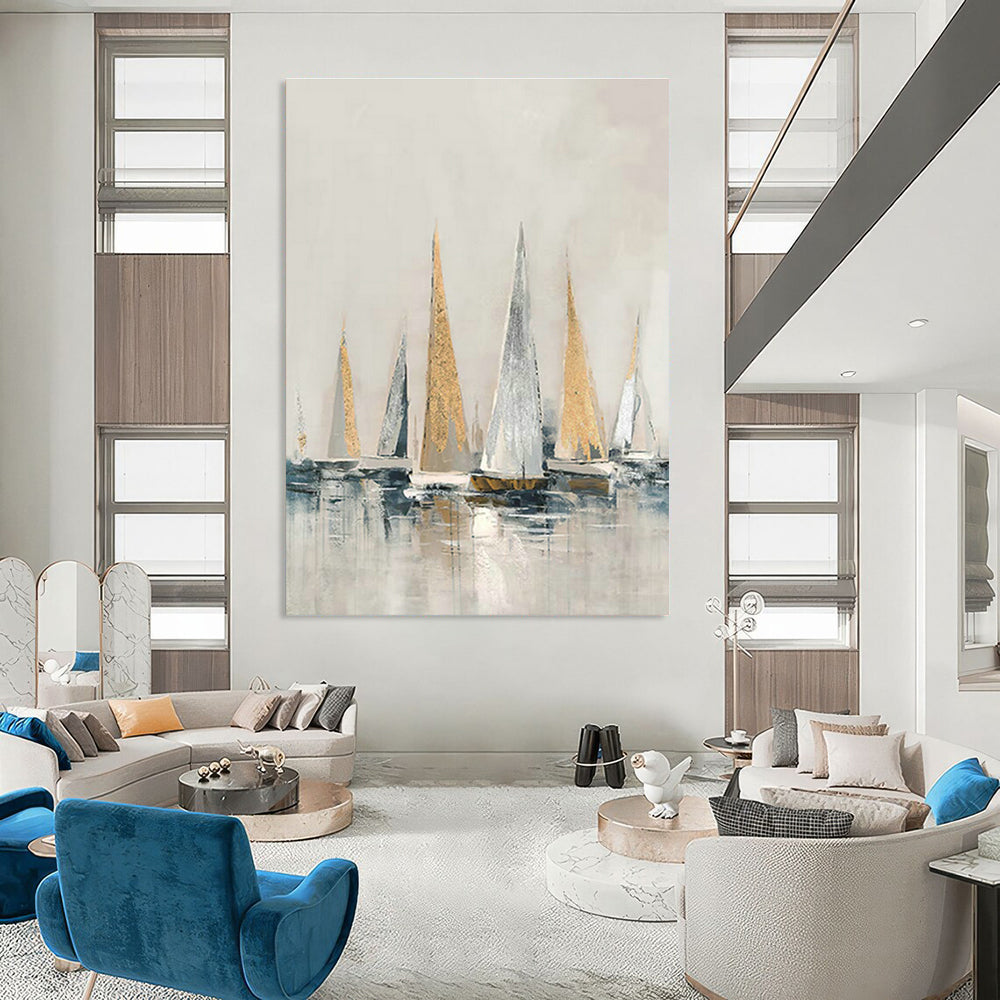 Artisan-Made Abstract Painting Series with Gradient Colors for Cottage Hallway & Office DLZ1423