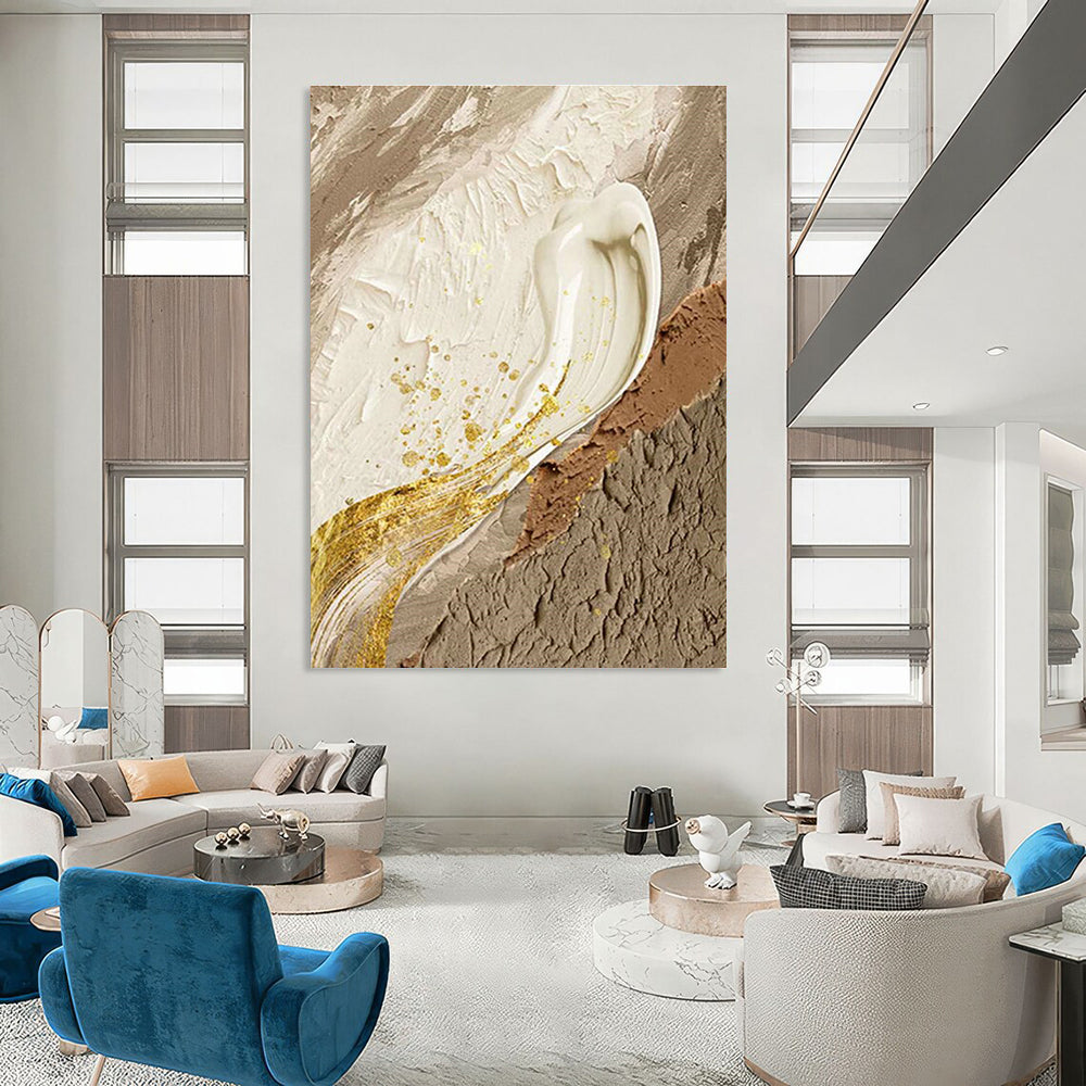 Ginormous Custom-Sized Handmade Abstract Painting for Bedroom & Dining Room DLZ2187