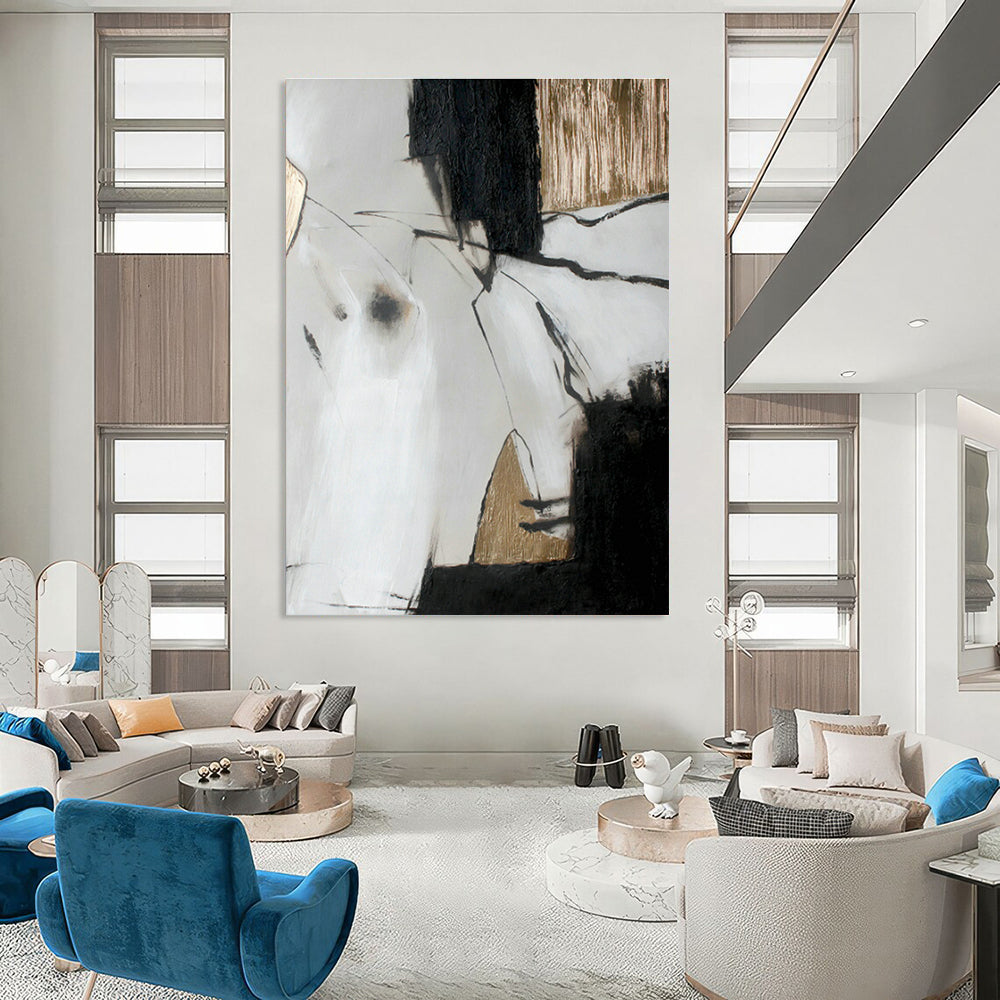 Large-Scale Custom-Made Abstract Wall Hanging for Living Room & Hallway DLZ1012