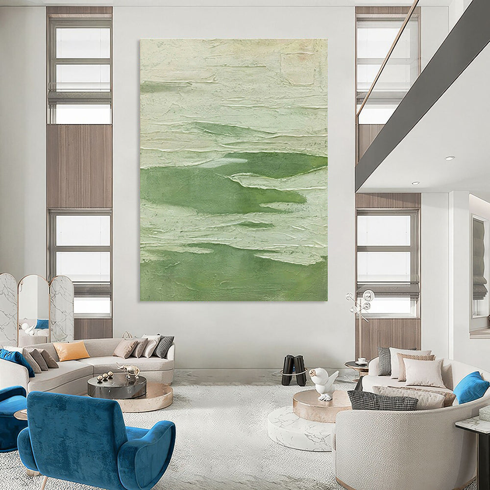 Massive Hand-Painted Abstract Canvas for Living Room & Entryway DLZ1224