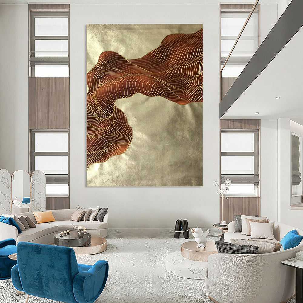 Custom Hand - Painted Abstract Paintings for Office and Cottage Entryway DLZ0537