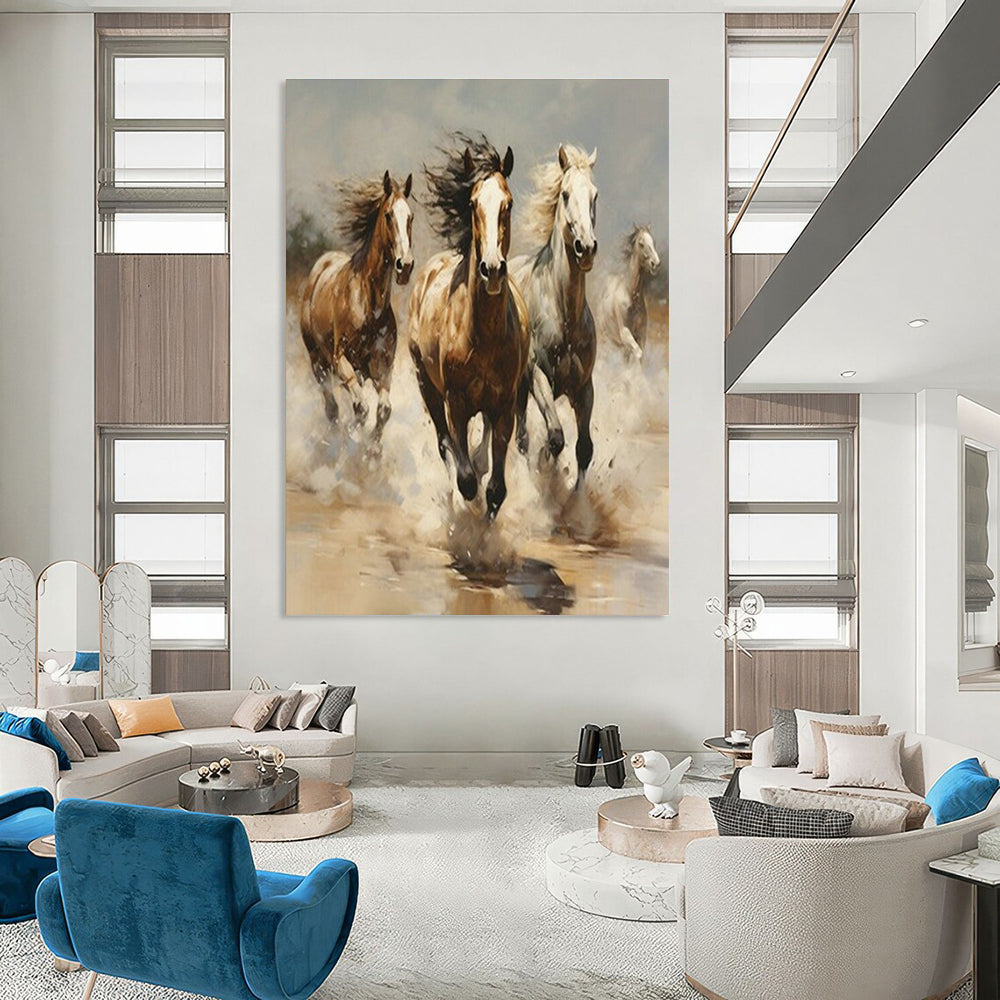 Custom Hand-Painted Abstract Painting for Bedroom and Cottage Living Room DLZ1544
