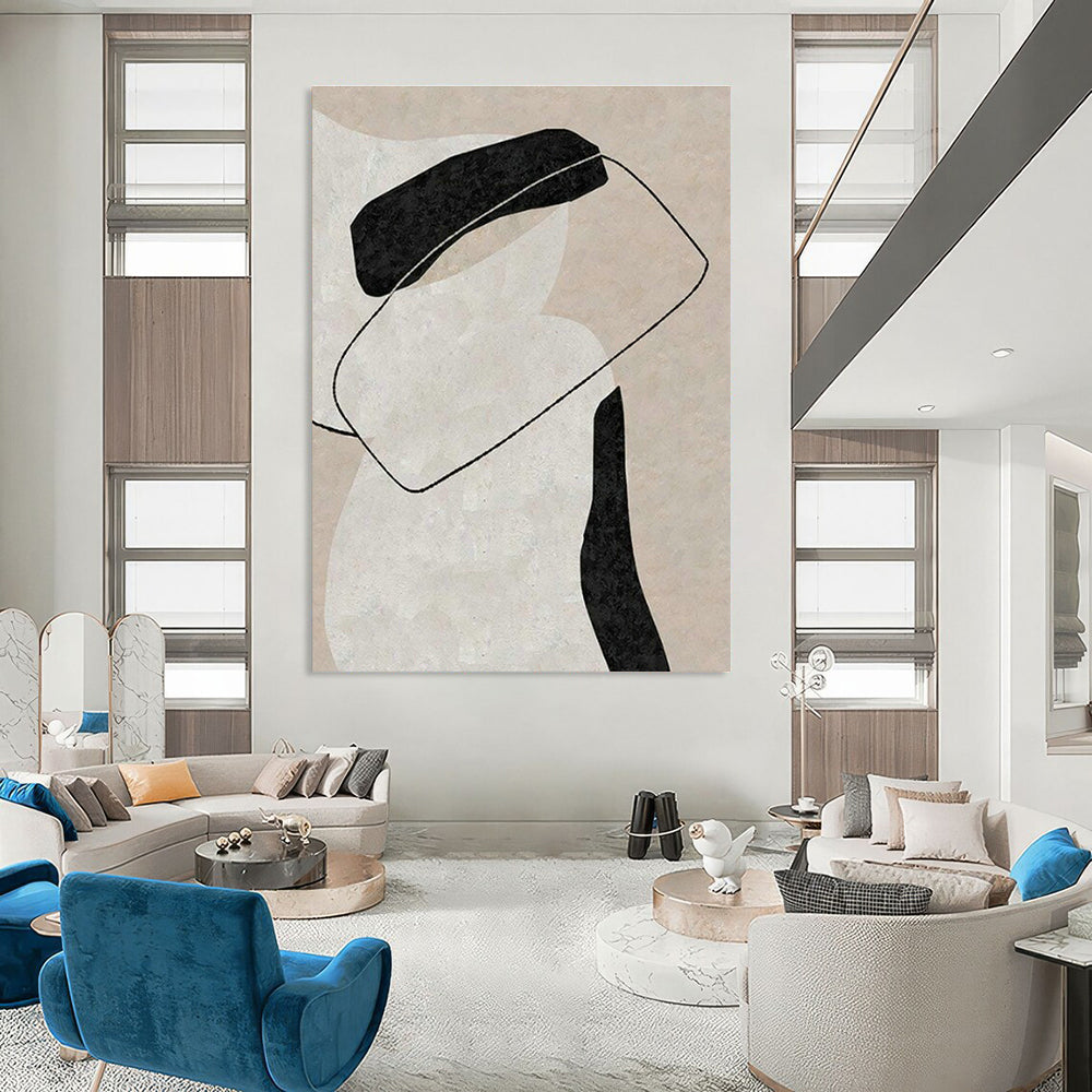 Oversized Hand Painted Abstract Wall Art for Bedroom & Living Room DLZ2026