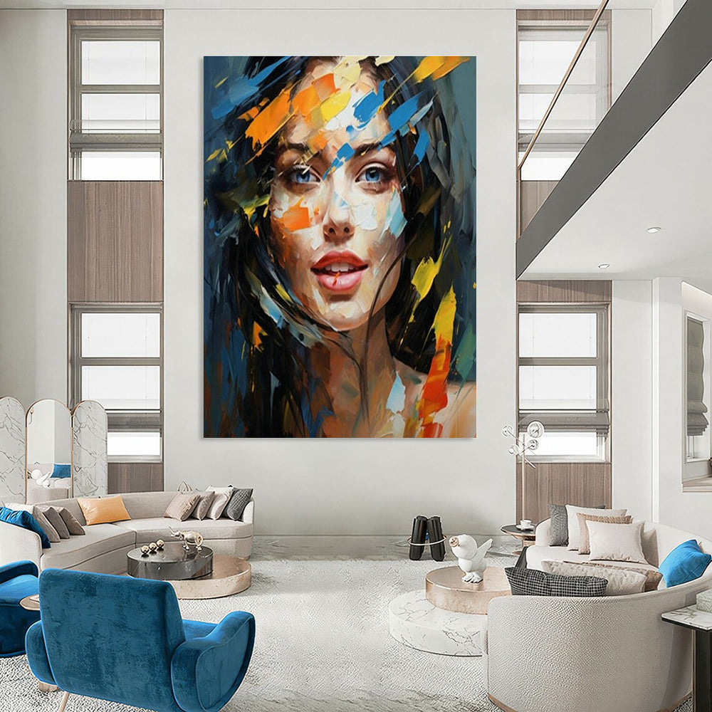 Customizable Handmade Abstract Art for Hallway and Living Room DLZ1538