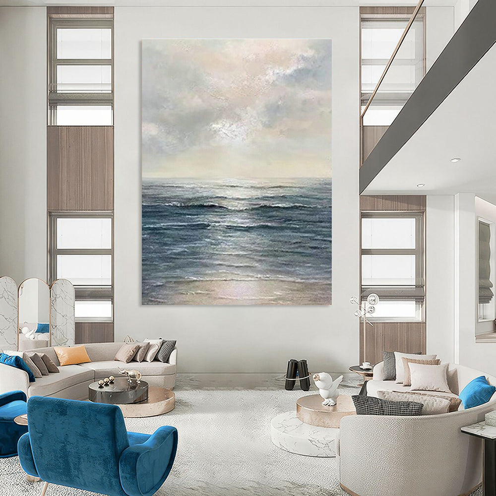 Custom Abstract Paintings for Cottage Office Meeting Nooks & Bedroom Reading Alcoves DLZ0870