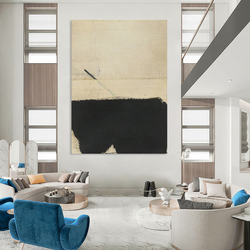 Hand-Painted Abstract Wall Murals with Scratch-Resistant Coating for Bedroom & Dining Room DLZ1429