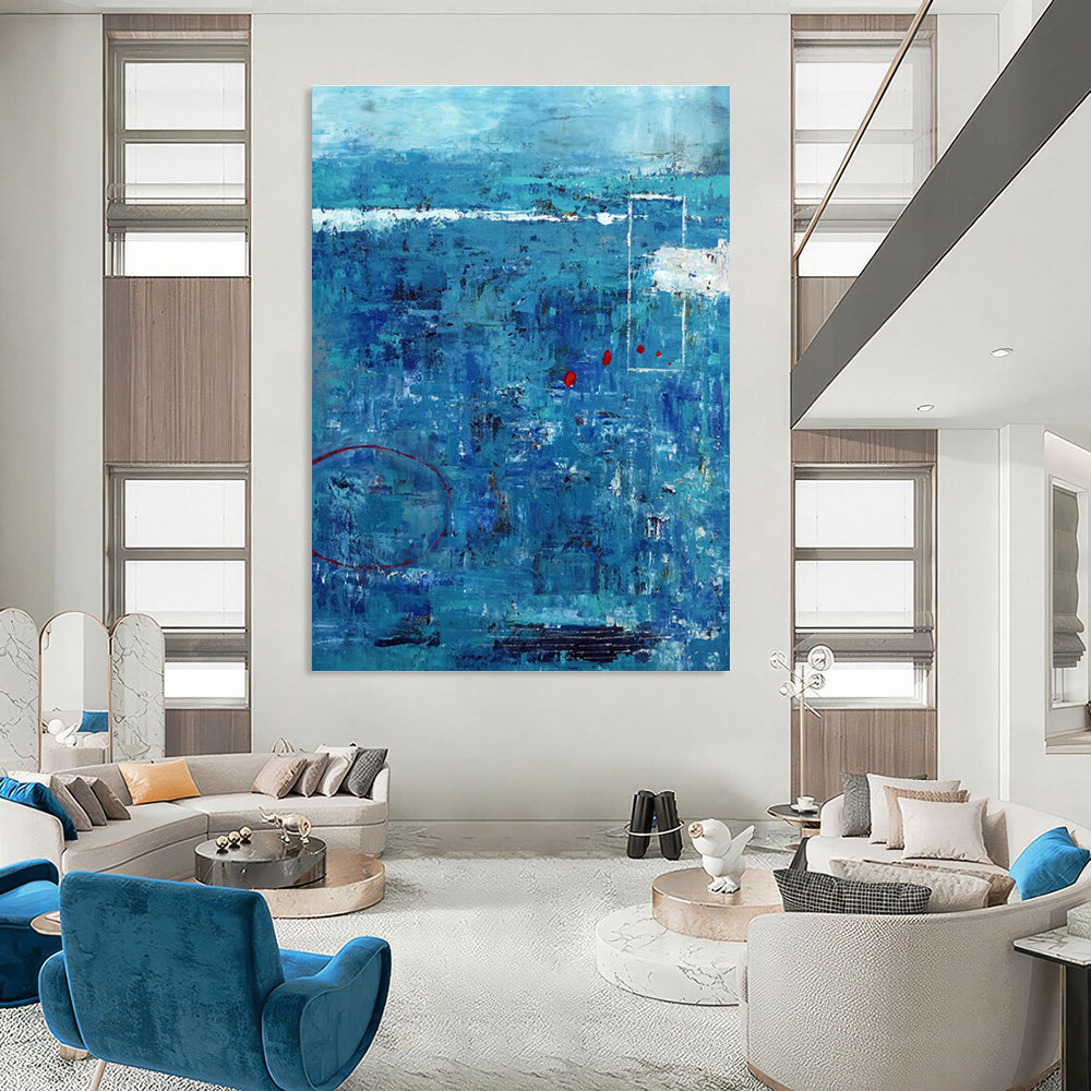 Vastly Oversized Bespoke Abstract Wall Hanging for Living Room & Hallway DLZ1107