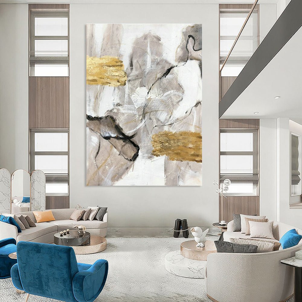 Gargantuan-Dimensioned Handmade Abstract Wall Decor for Bedroom & Hallway DLZ1274