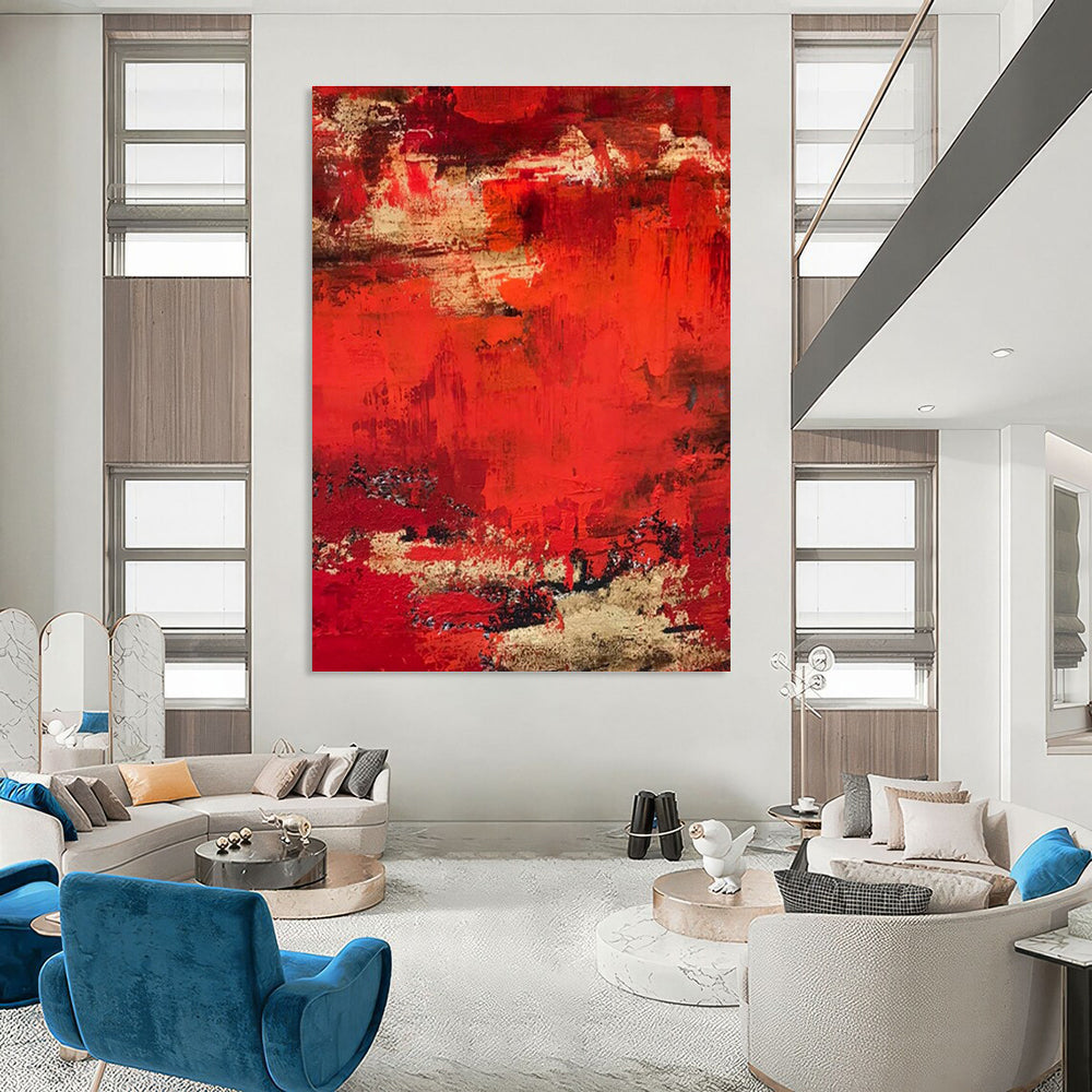 Oversized Abstract Hand - Painted Art for Entryway and Office DLZ0769
