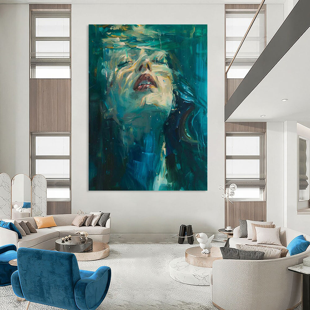 Custom-Made Extra Large Abstract Art for Living Room & Entryway DLZ1190