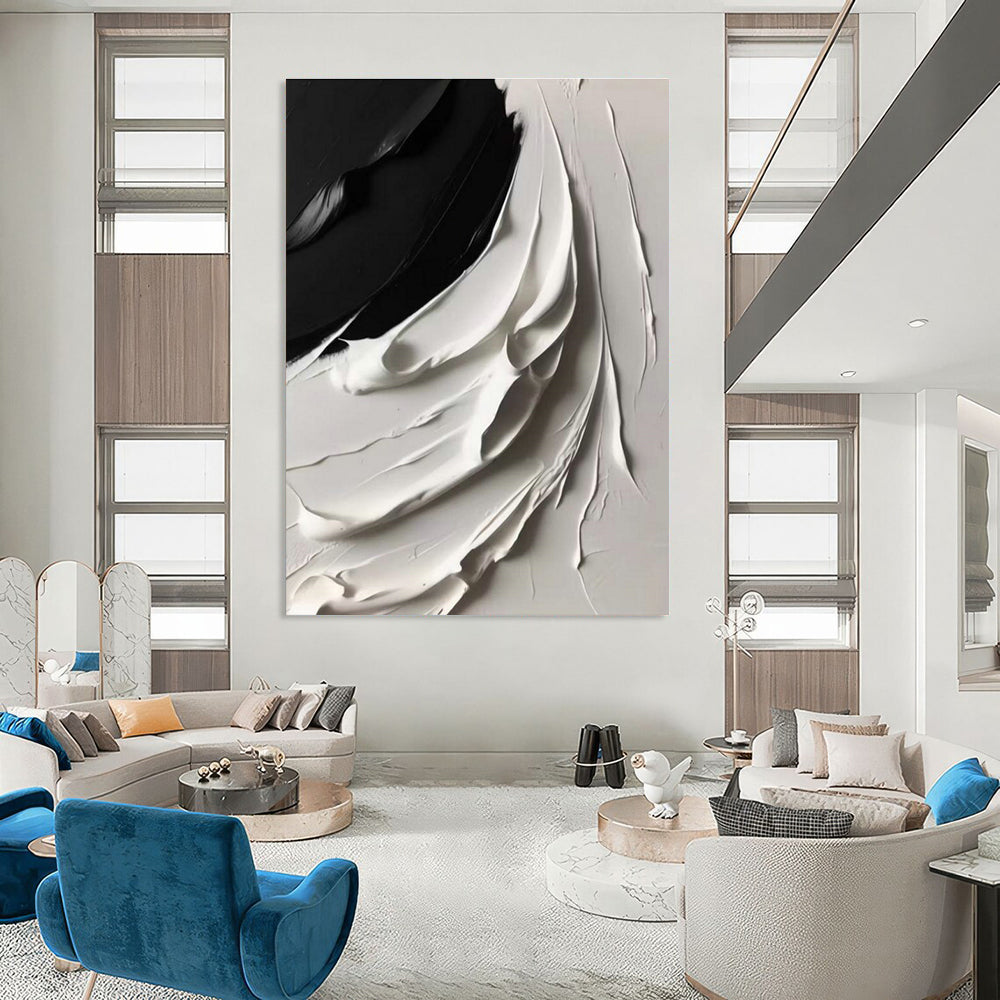 Oversized Abstract Painting for Living Room & Cottage Hallway Intersection DLZ2370