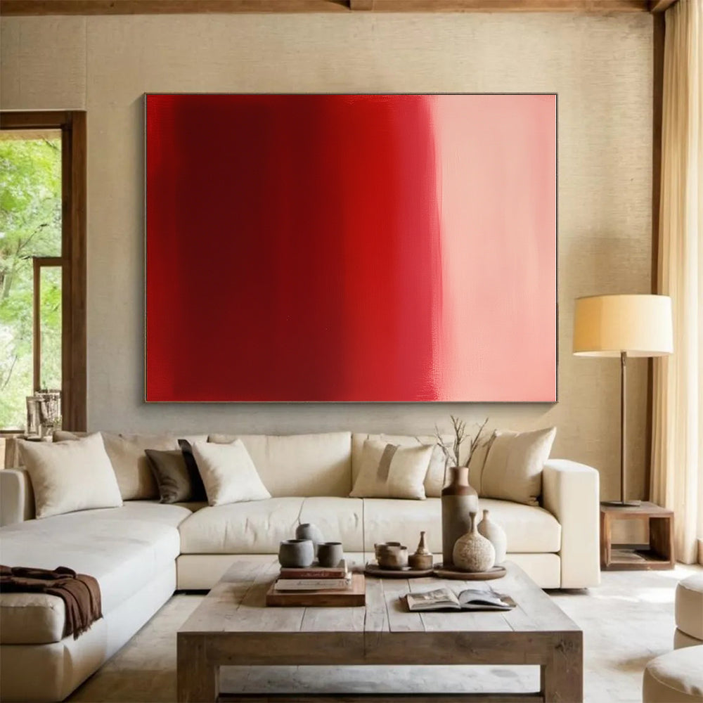 Red Gradient Abstract Painting with Smooth Transitions GER167