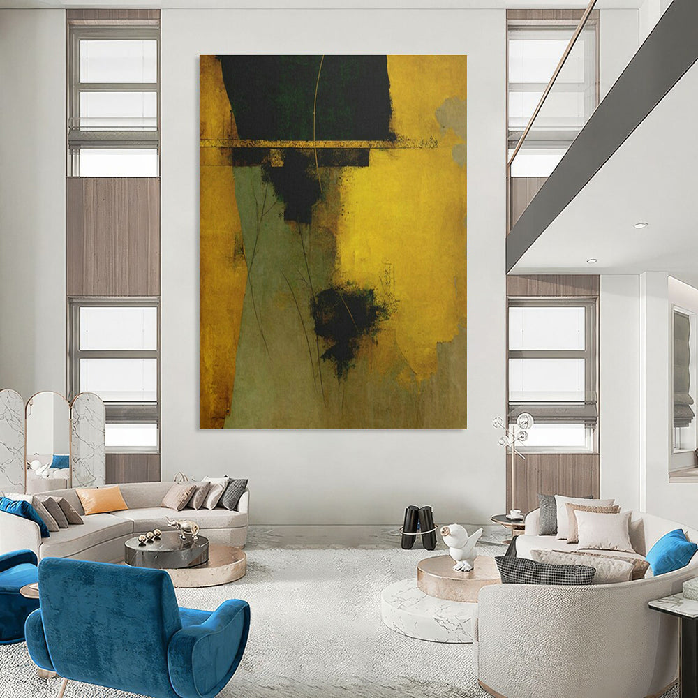 Custom Hand-Painted Abstract Painting for Bedroom and Cottage Living Room DLZ1634