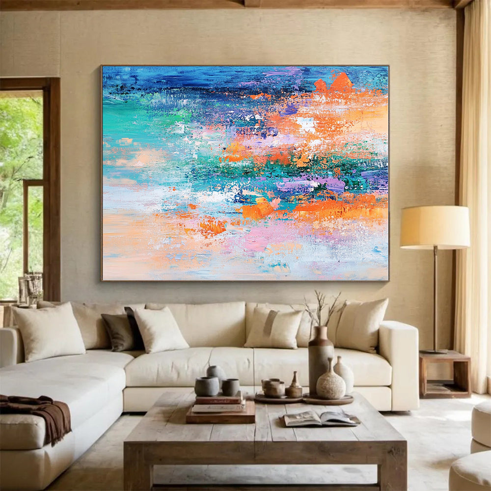 Colorful Abstract Painting with Harmonious Color Fusion GER522