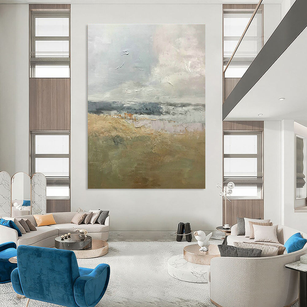 Gargantuan, Gold - Leafed Custom Abstracts for Entryway Luxury DLZ0463
