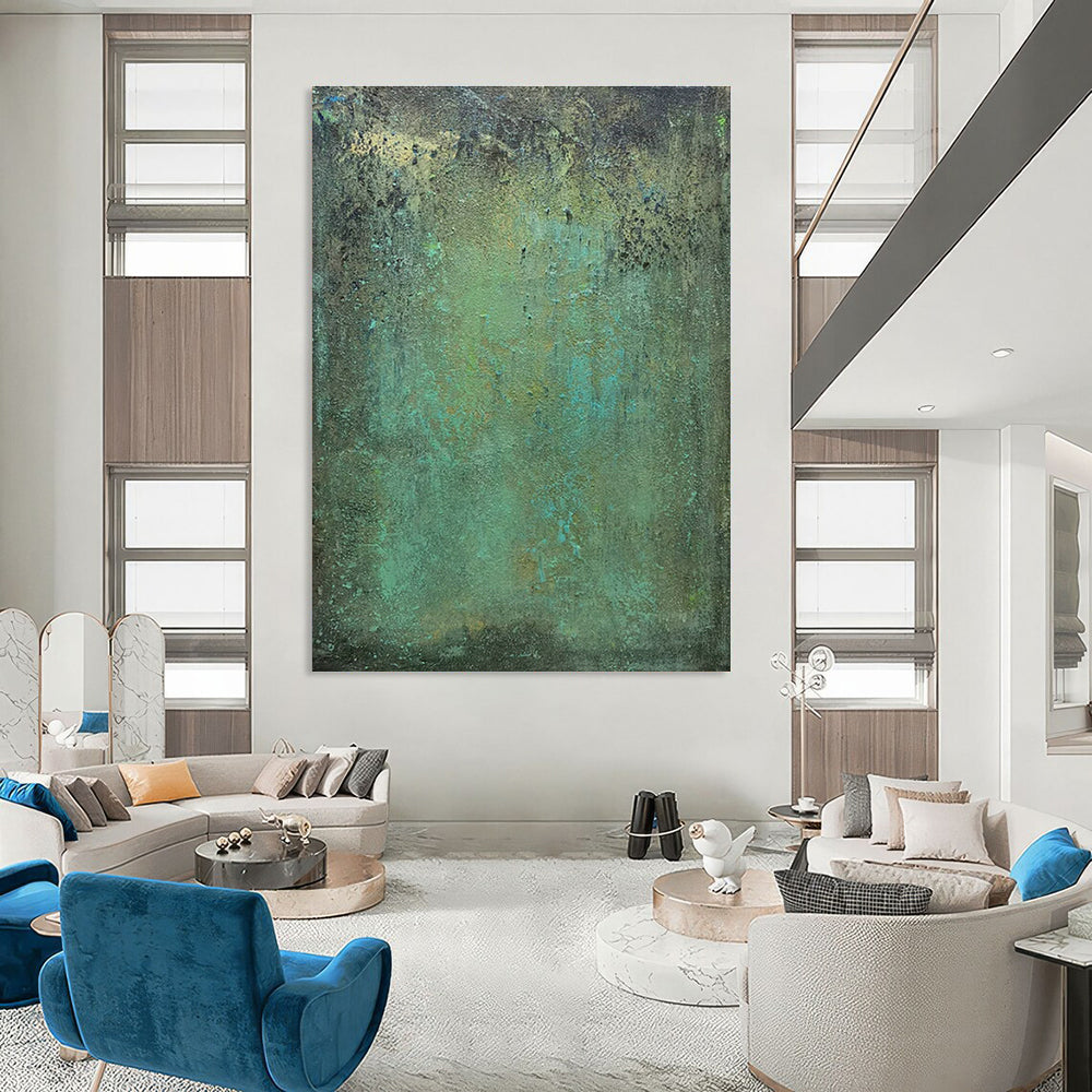 Original Handmade Abstract Canvas for Hallway and Cottage Office DLZ1486