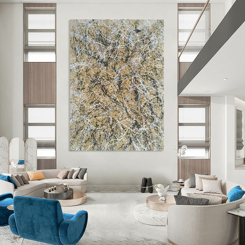 Customizable Handmade Abstract Canvas for Cottage Dining Room Wine Glass Stemware Rack Wall & Entryway Dog Collar Tag Holder Wall DLZ1798