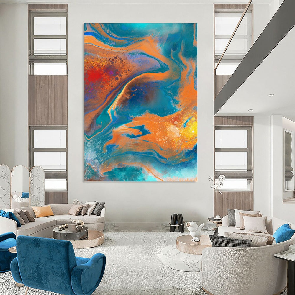 Custom Abstract Paintings for Bedroom Dressing Room Jewelry Box Inserts & Office Branding Zone Display Stand Brackets DLZ0947
