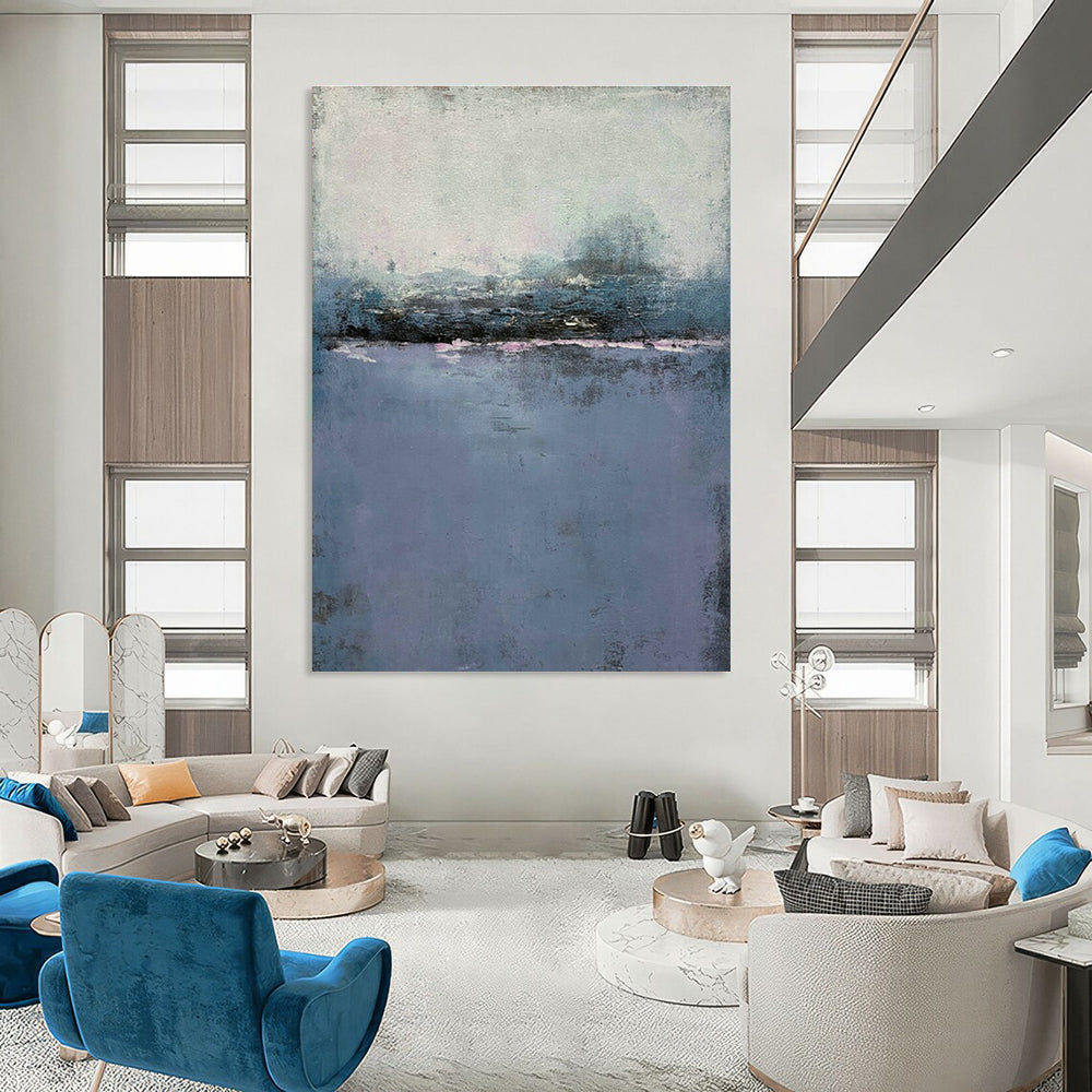 Monumental Hand-Painted Abstract Canvas for Office & Living Room DLZ1231