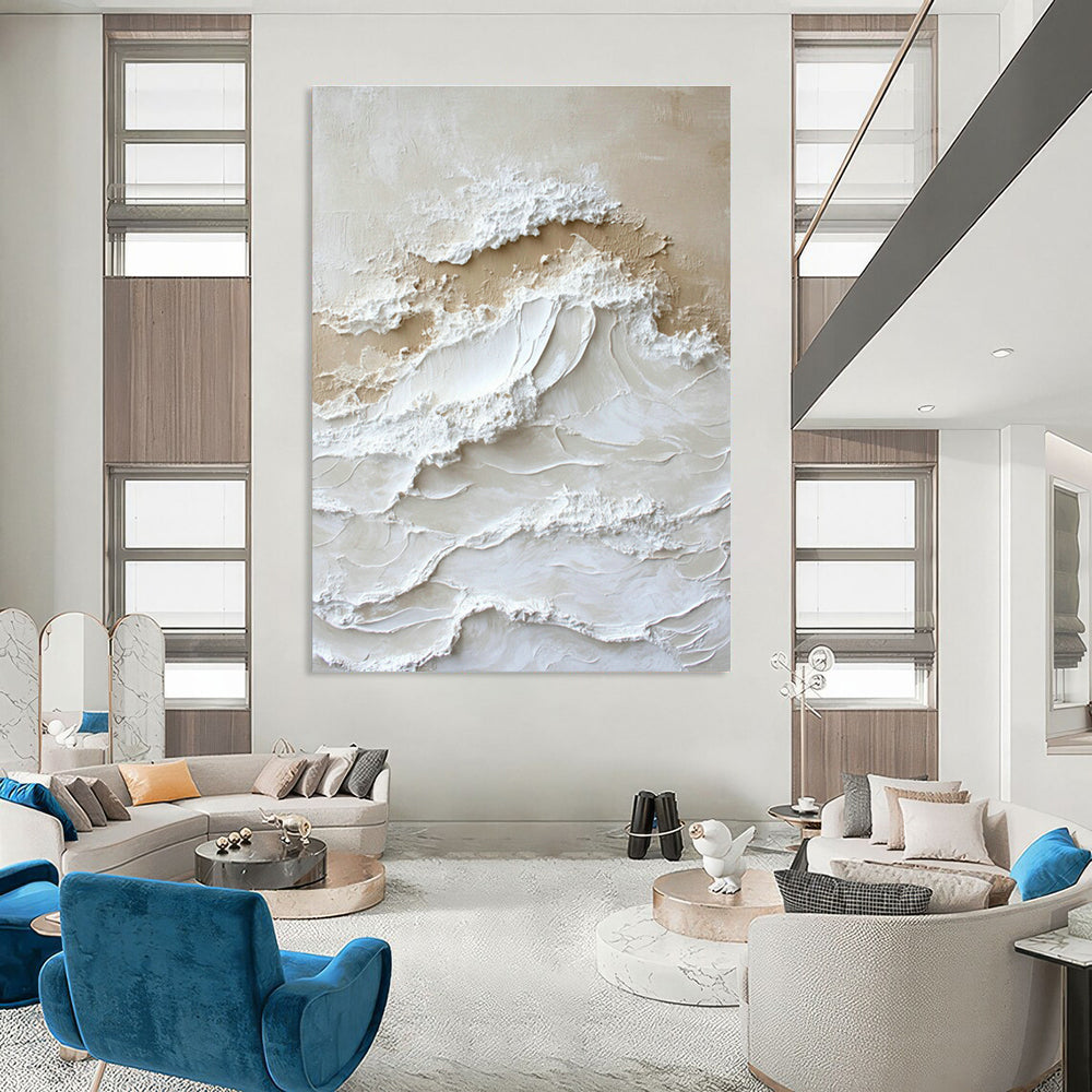 Colossal - Sized Hand - Painted Abstract Canvases for Entryway Foyer Ceilings & Bedroom Canopy Beds DLZ0735