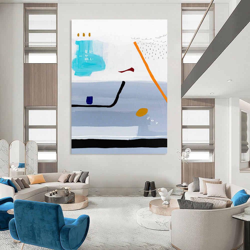 Immense - Sized Custom Abstract Wall Art for Living Room & Hallway DLZ1105