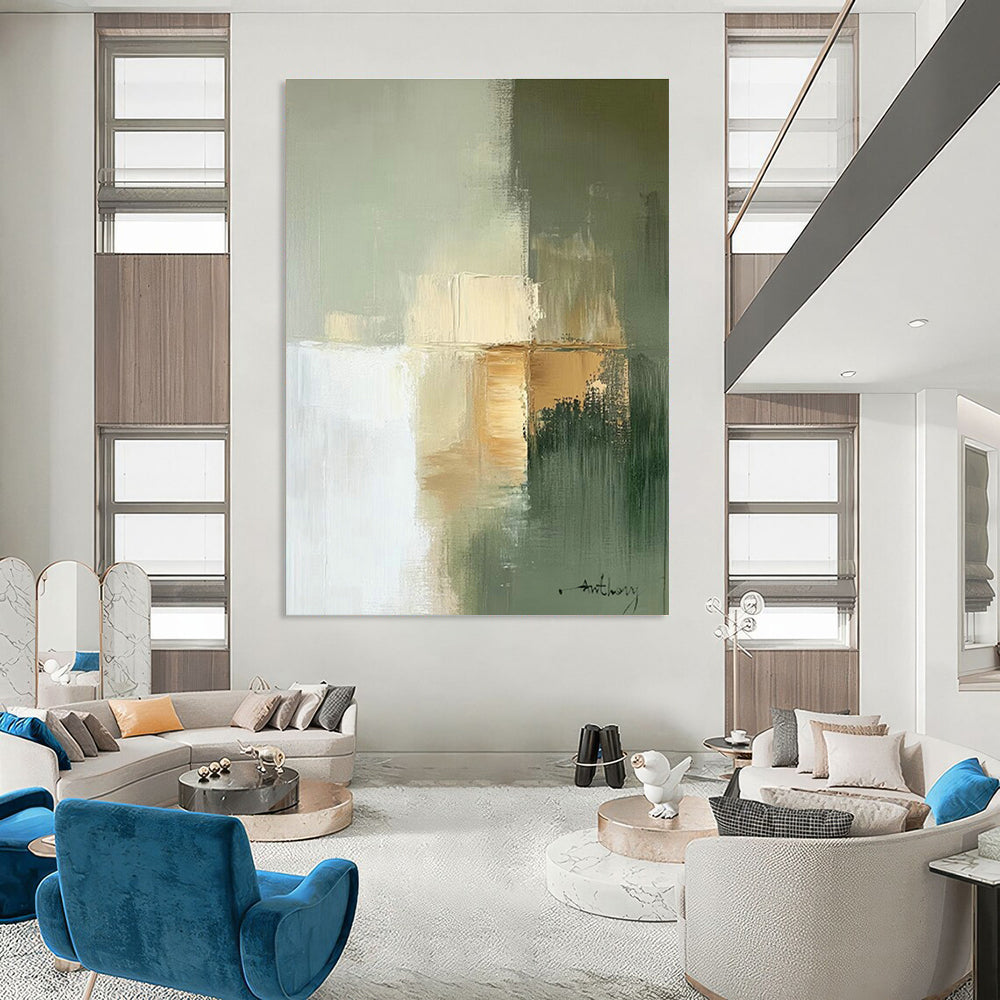Hand - Painted Abstract Murals for Hallway Staircases and Entryway Foyers DLZ0781