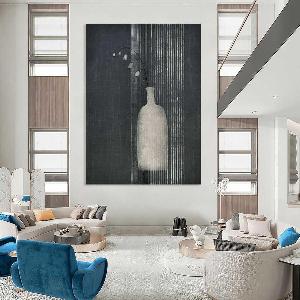 Custom - Printed Hand - Painted Abstract Canvas for Office & Entryway DLZ1373