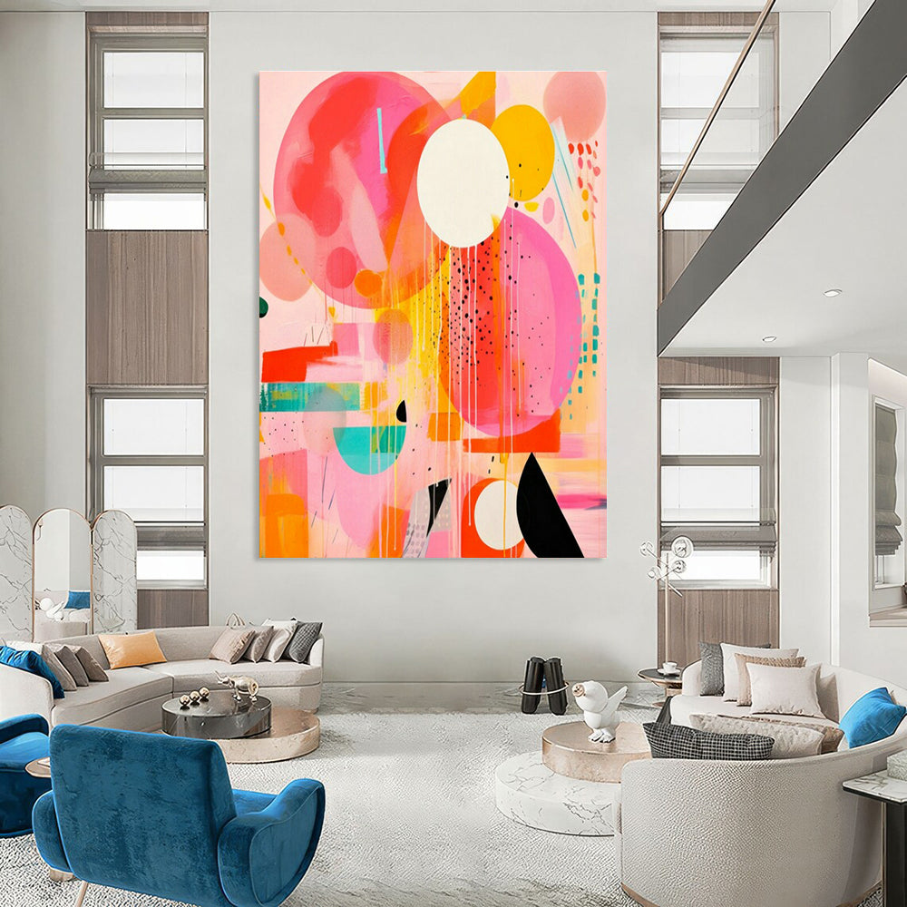 Immense Made-to-Measure Hand Painted Abstract Art for Office & Dining Room DLZ2090