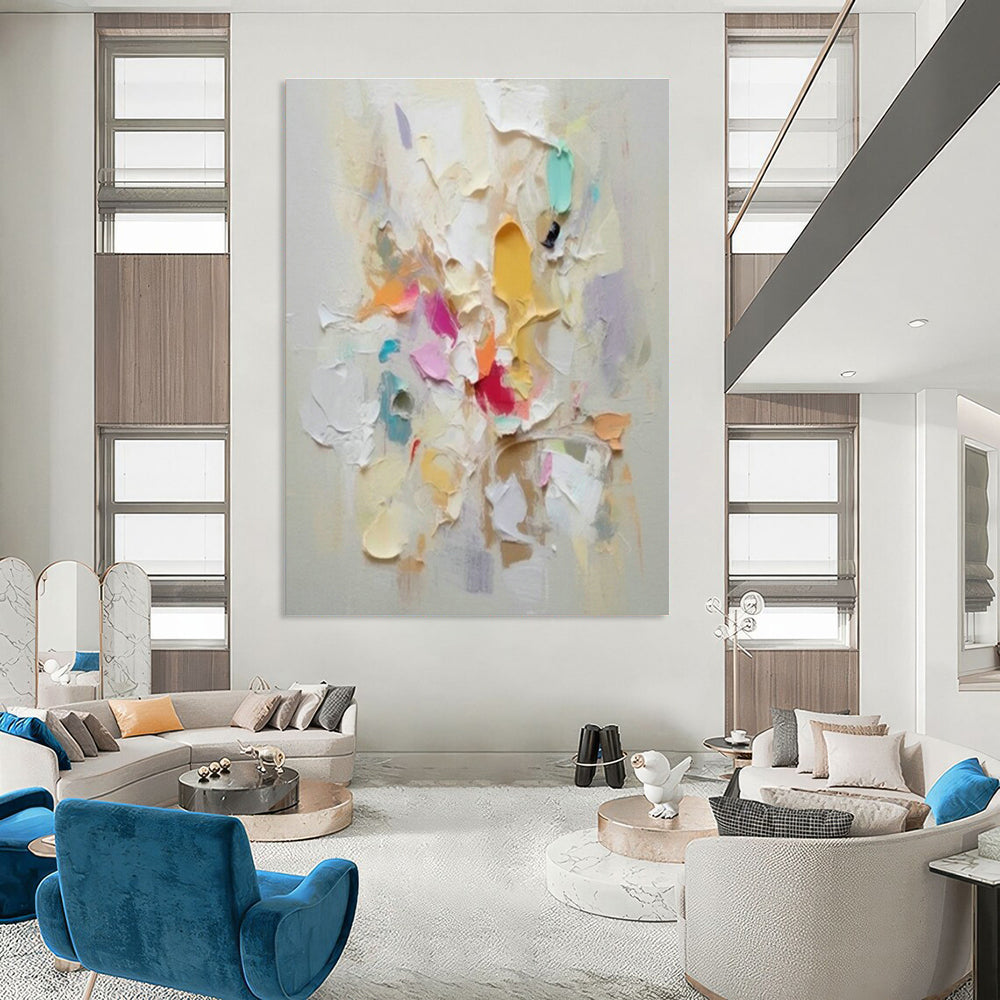 Bespoke Oversized Abstract Painting for Dining Room & Entryway DLZ0980