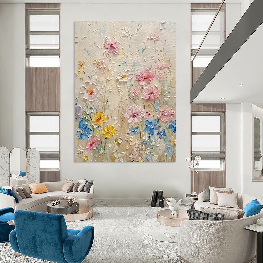 Custom-Made Oversized Hand-Painted Abstract Canvas for Living Room & Bedroom DLZ1007