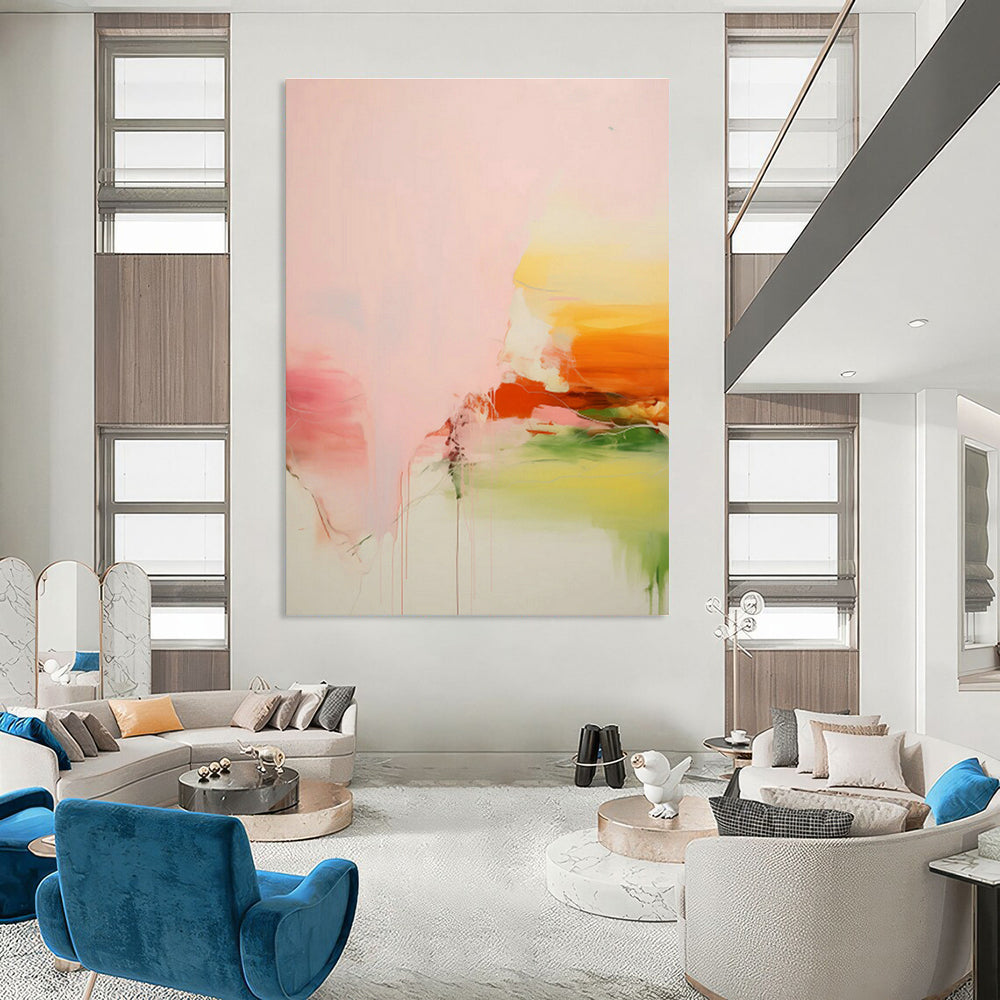 Oversized Custom Hand-Painted Abstract Art for Bedroom & Living Room DLZ0998