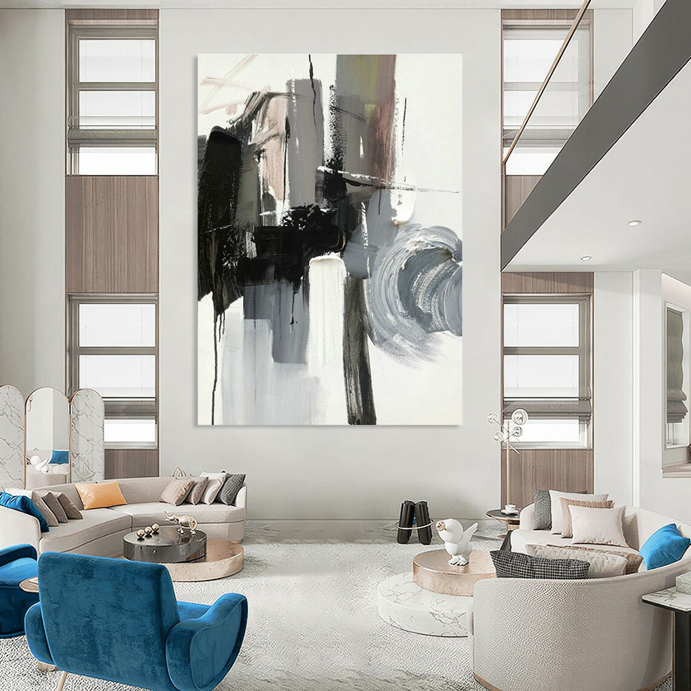 Large Handcrafted Abstract Art for Dining Room & Entryway DLZ1278