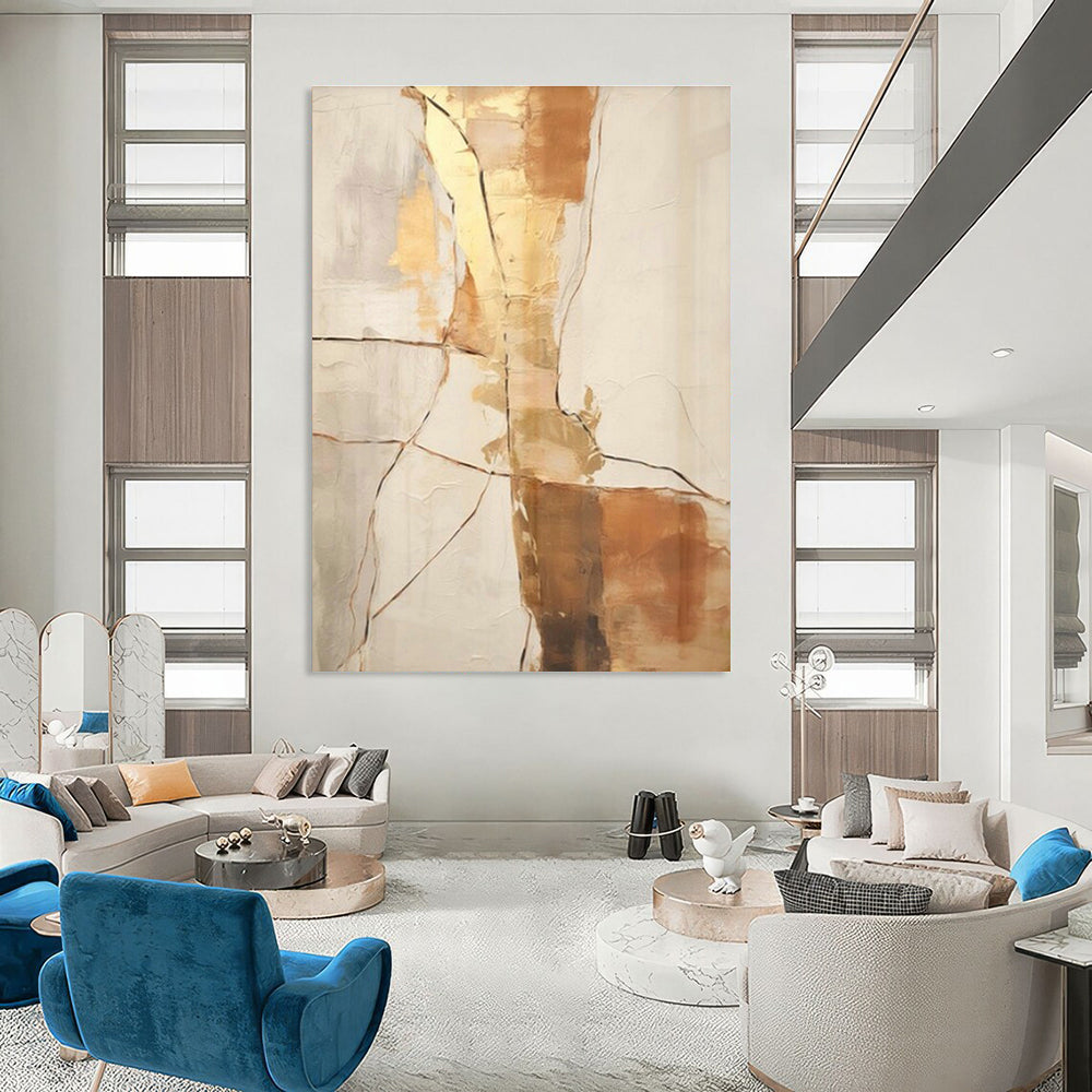 Extra-large Custom Handmade Abstract Painting for Entryway Foyer and Hallway Stairwell Landing Wall DLZ1951