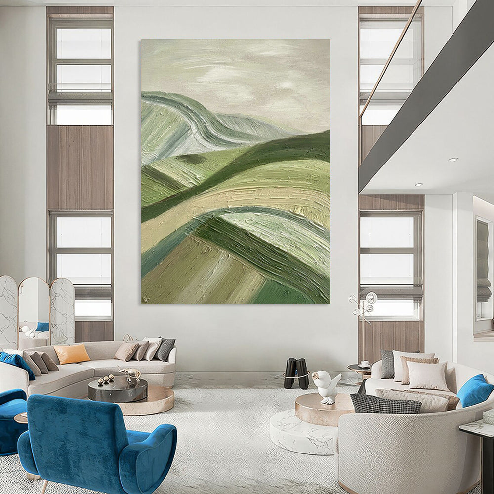 Massive Custom Abstract Paintings for Office Training Room Breakout Areas & Bedroom Reading Nooks with Daybeds DLZ0606