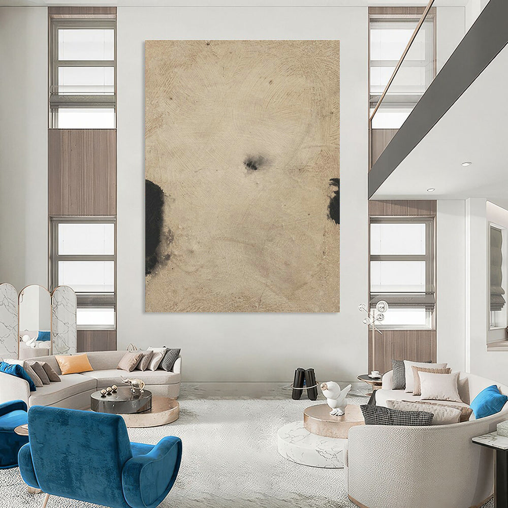 Handmade Extra-Large Abstract Wall Art Installation with Interactive Elements for Cottage Living Room & Office DLZ1428